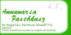 annamaria paschkusz business card